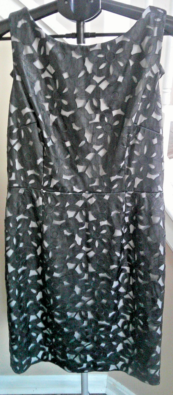Calvin Klein Sleeveless Women's 12 Leather like Floral Dress